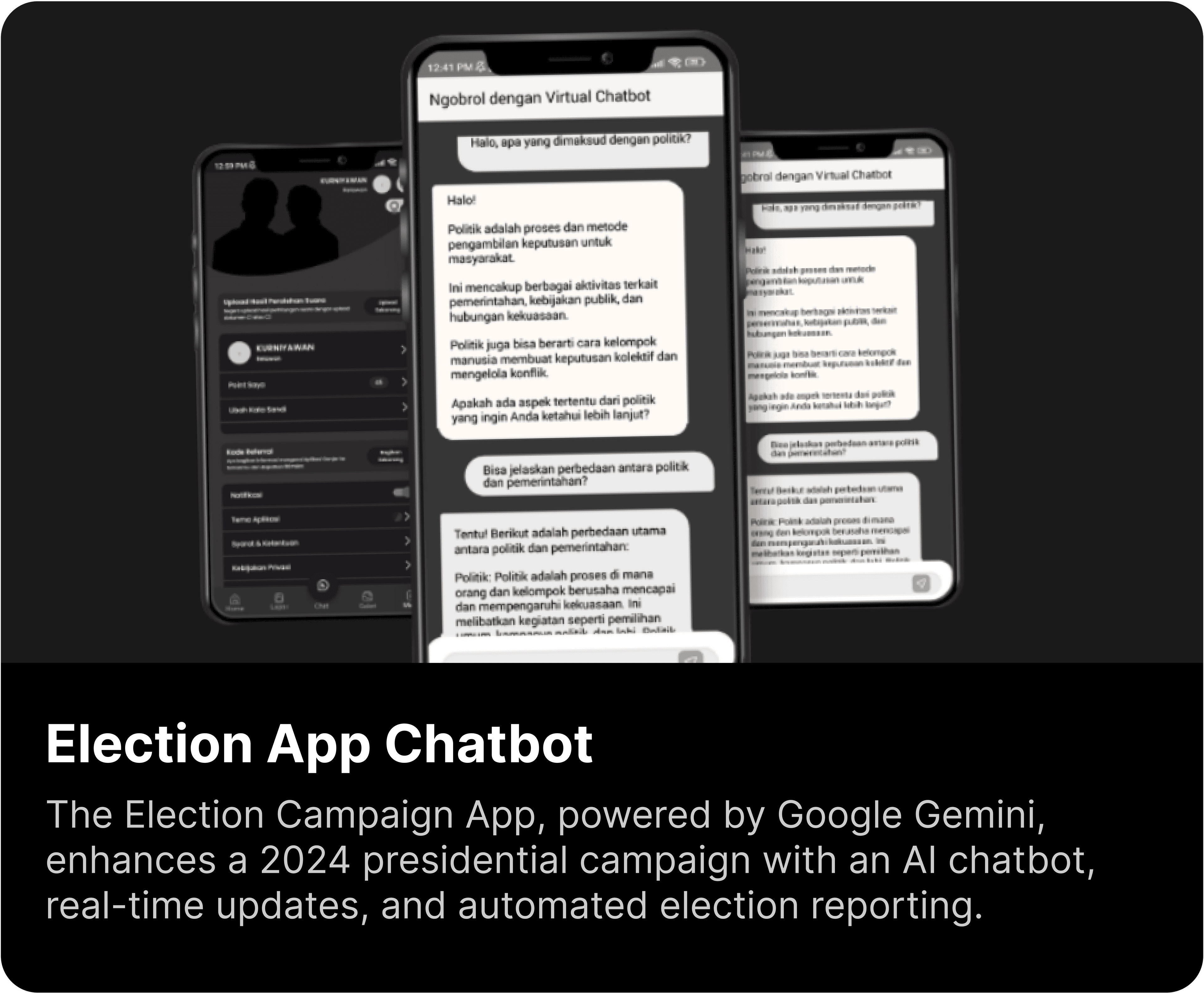 Election Campaign App - AI chatbot for political information and engagement